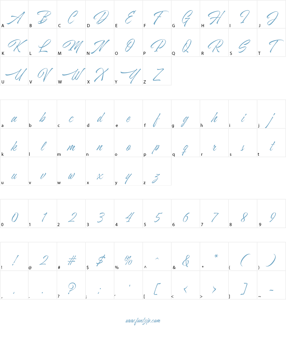 Azkia Demo Font Character